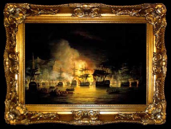framed  Thomas Luny Bombardment of Algiers, ta009-2